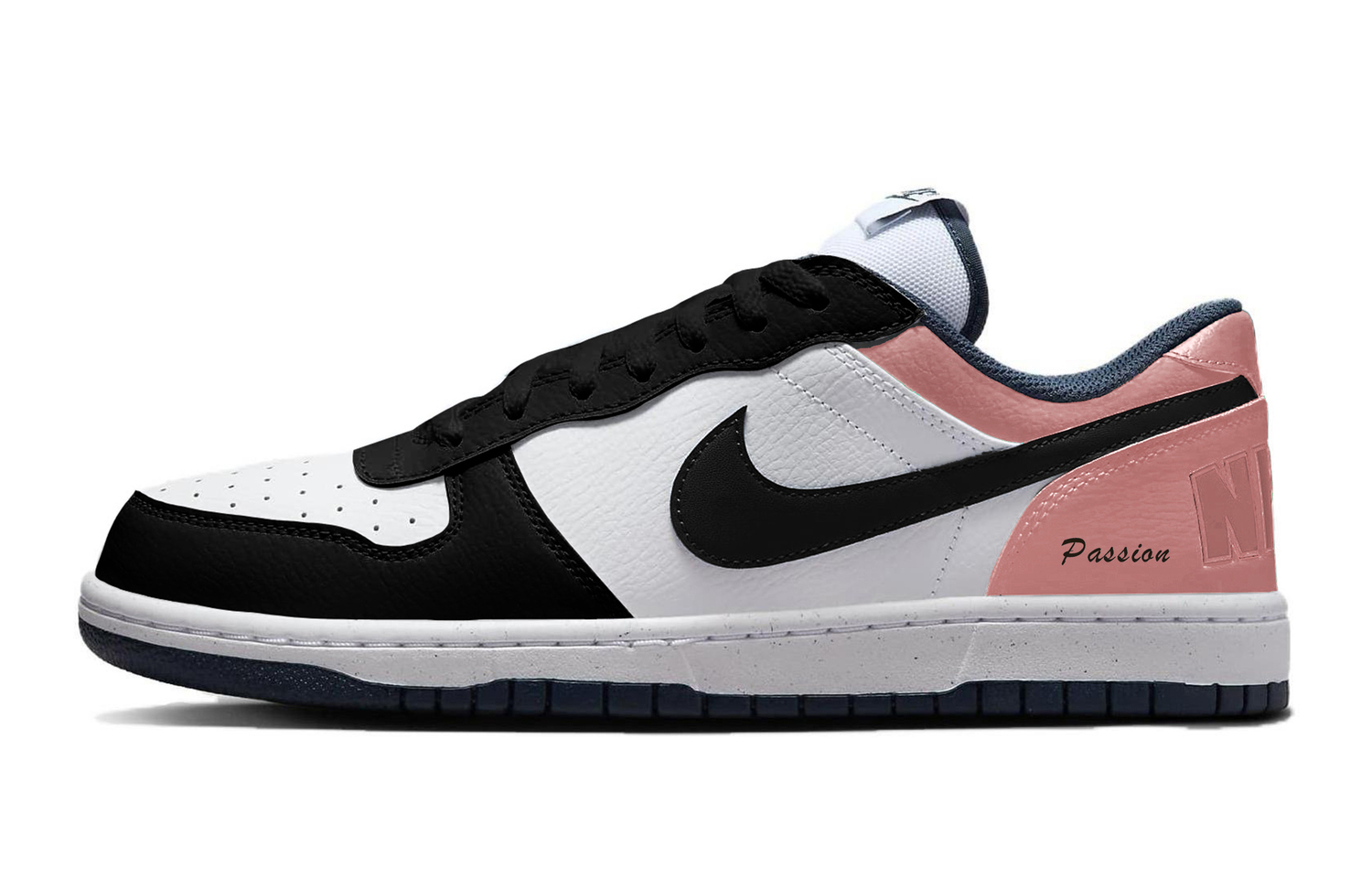 

Nike Большие черный с розовым оттенком, розовая искусственная кожа, кожаная амортизация, износостойкие низкие скейтбордистские кроссовки унисекс