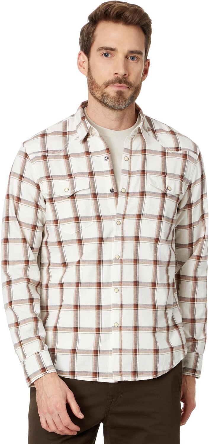 

Рубашка Lucky Brand Plaid Western Long Sleeve Shirt, цвет Natural Multi Plaid