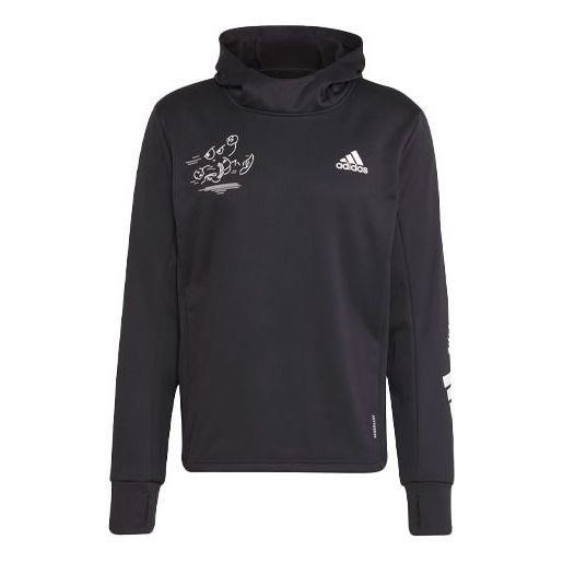 

Толстовка Men's adidas Pattern Printing Running Pullover Black, черный