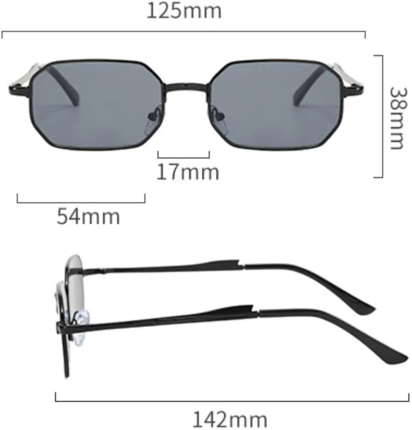 

Солнцезащитные очки с защитой UV400 | Металлическая панк-оправа, маленькая | для женщин и мужчин, для занятий спортом на открытом воздухе и вождения DSVIGF, Black-red