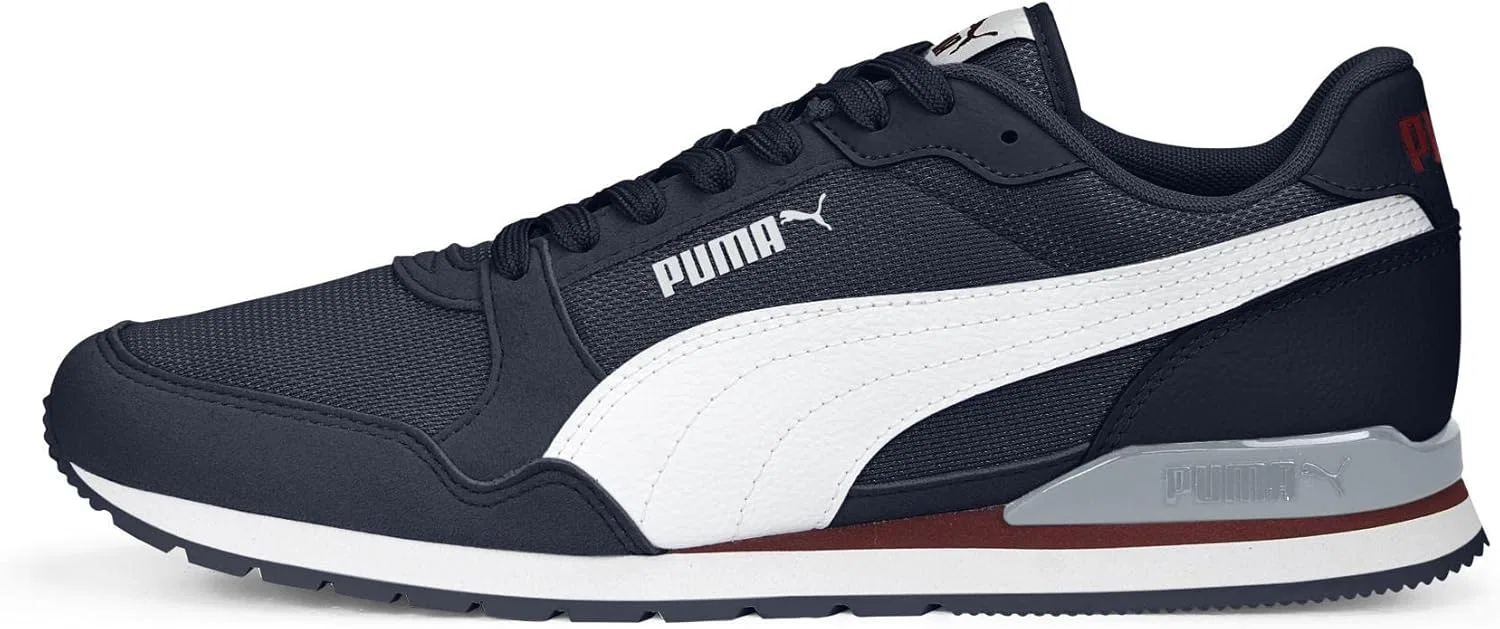 Мужские кроссовки St Runner V3 с сеткой PUMA, Platinum Grey Puma White Parisian Night
