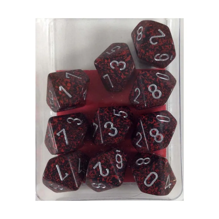 

d10 Серебряный вулкан (10), Dice - Speckled - d10 & d20 (Chessex)