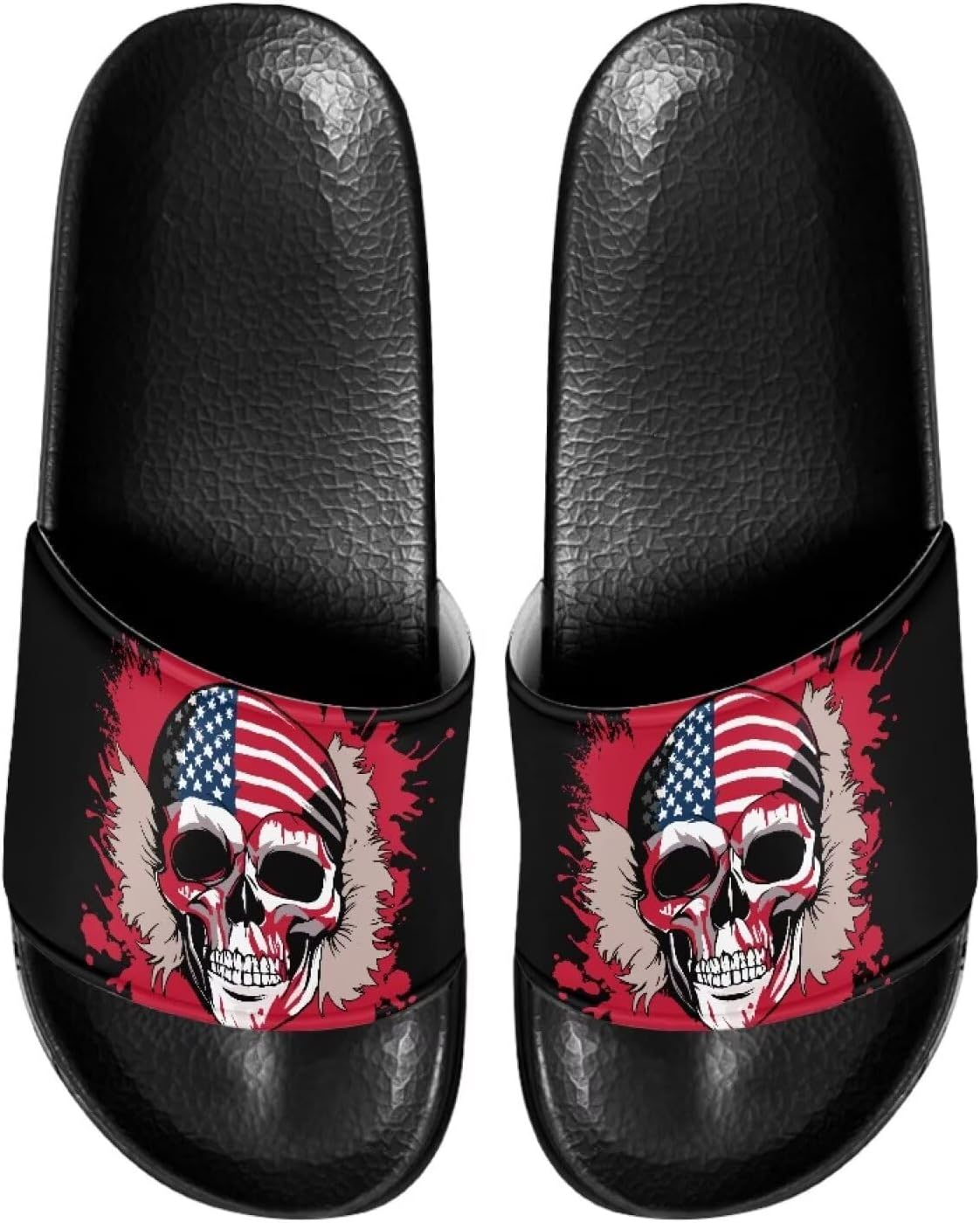 

Мужские шлепанцы Gogavesne - легкие, нескользящие, с открытым носком, быстросохнущие, подходят для ванной, плавания, пляжа и прогулок, Skull Flag