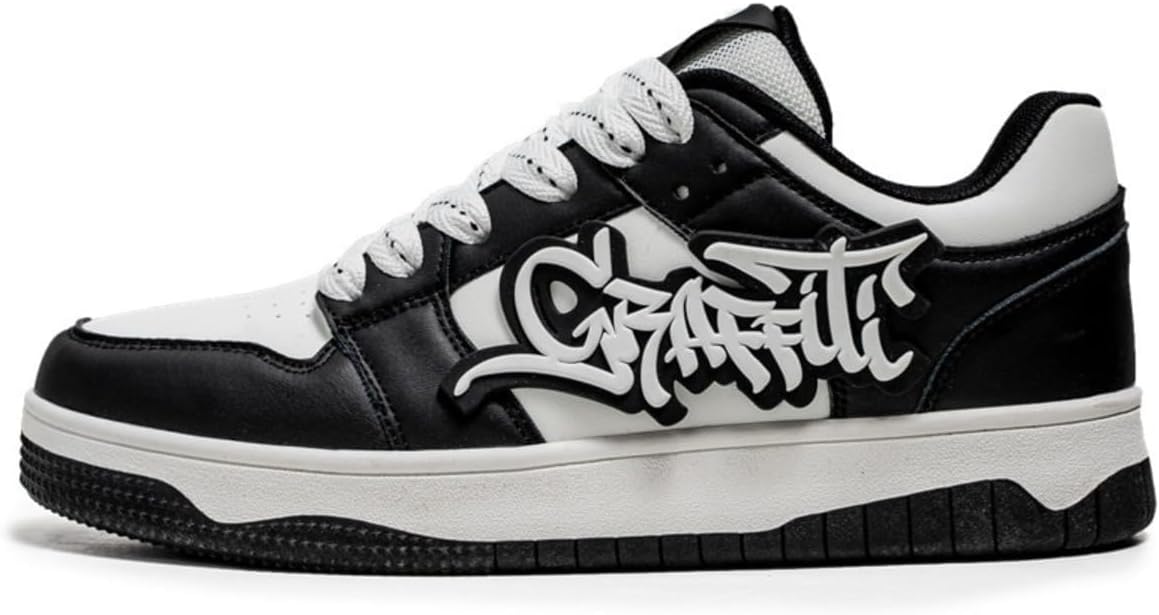 

Мужские кроссовки в стиле ретро Y2K с толстой подошвой, шнуровкой, для повседневной носки, бега и путешествий, с цветными вставками в стиле Y2K Ctkvbmeoi, черный