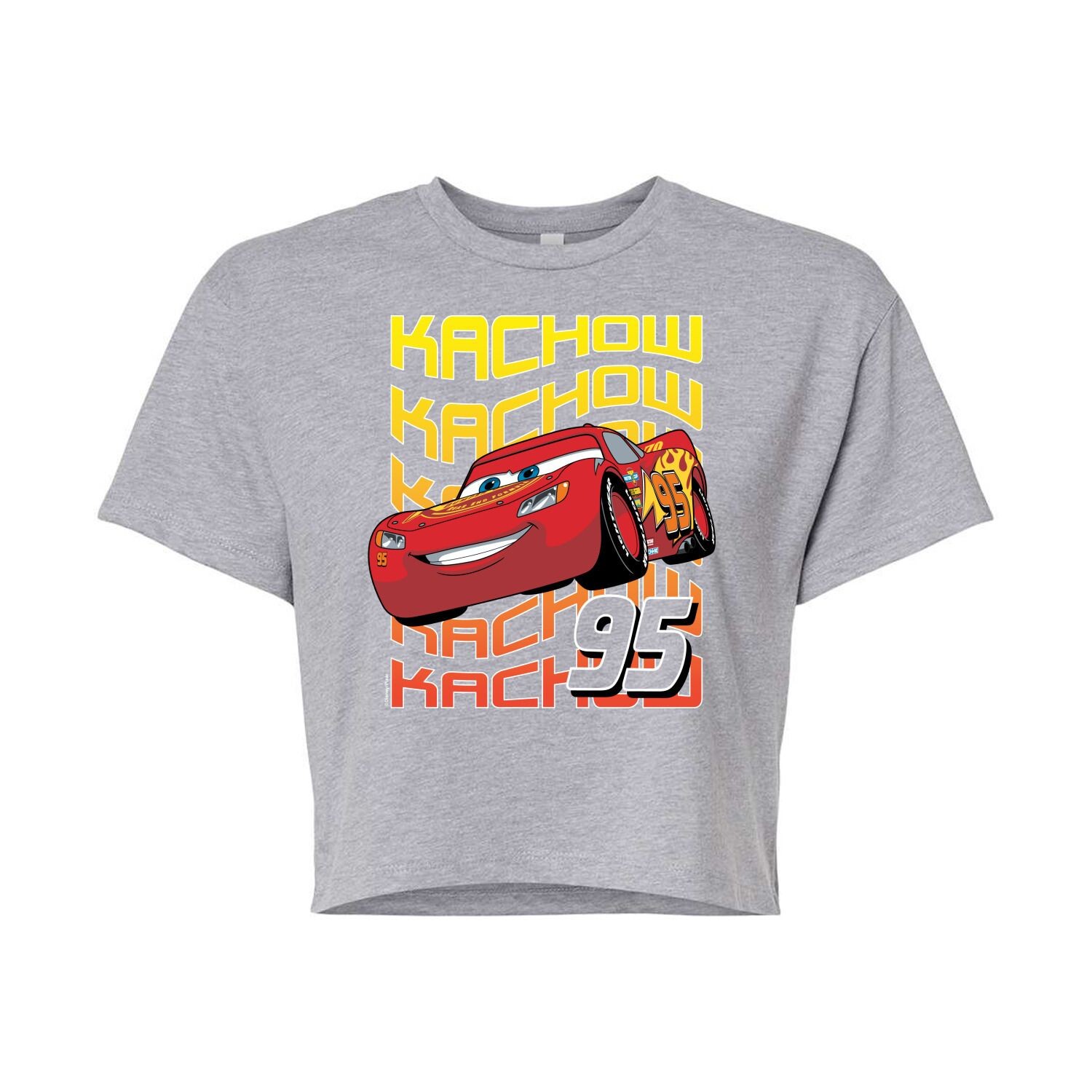 

Укороченная футболка с рисунком Kachow Disney/Pixar's Cars Juniors Disney, серый
