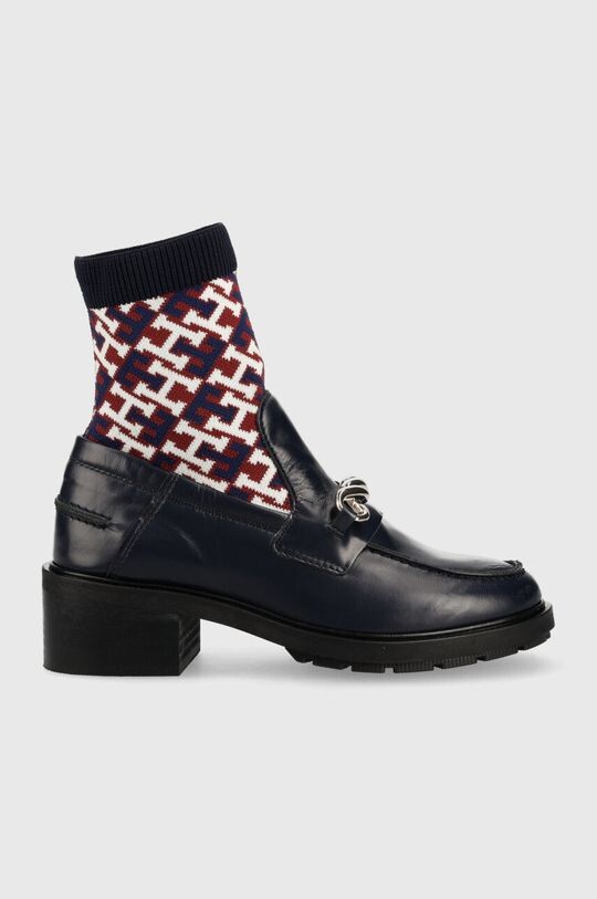 

Кожаные ботильоны Tommy Hilfiger, темно-синий