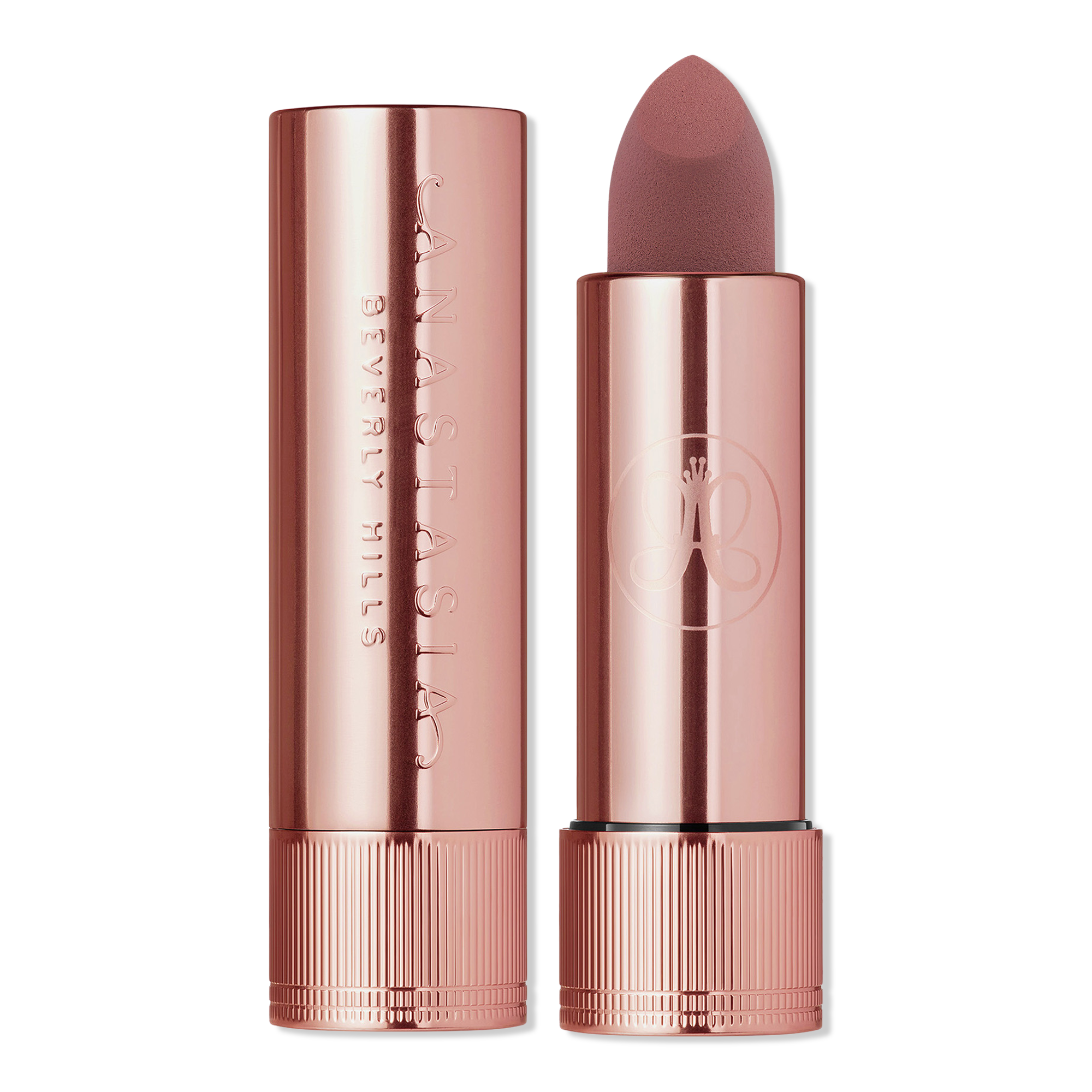 

Матовая и сатиновая бархатная помада с высокой пигментацией Anastasia Beverly Hills, Mauve Cloud (muted mauve with cool taupe undertones)