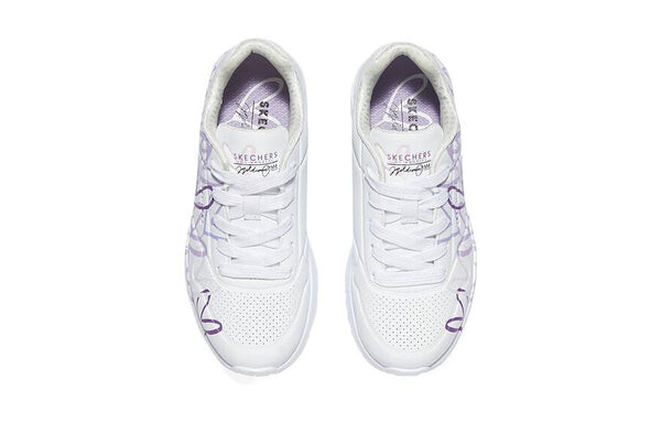 Кроссовки uno-spread the love 'white purple' Skechers, белый — фото 3