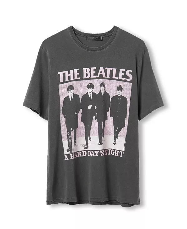 

Футболка унисекс в винтажном стиле "Тяжелый день и ночь" Junk Food Clothing, черный