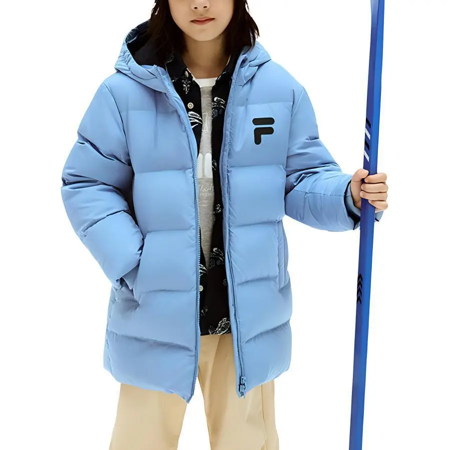 FILA KIDS Пуховик FW24 Vintage Gray Blue для подростков — фото 4