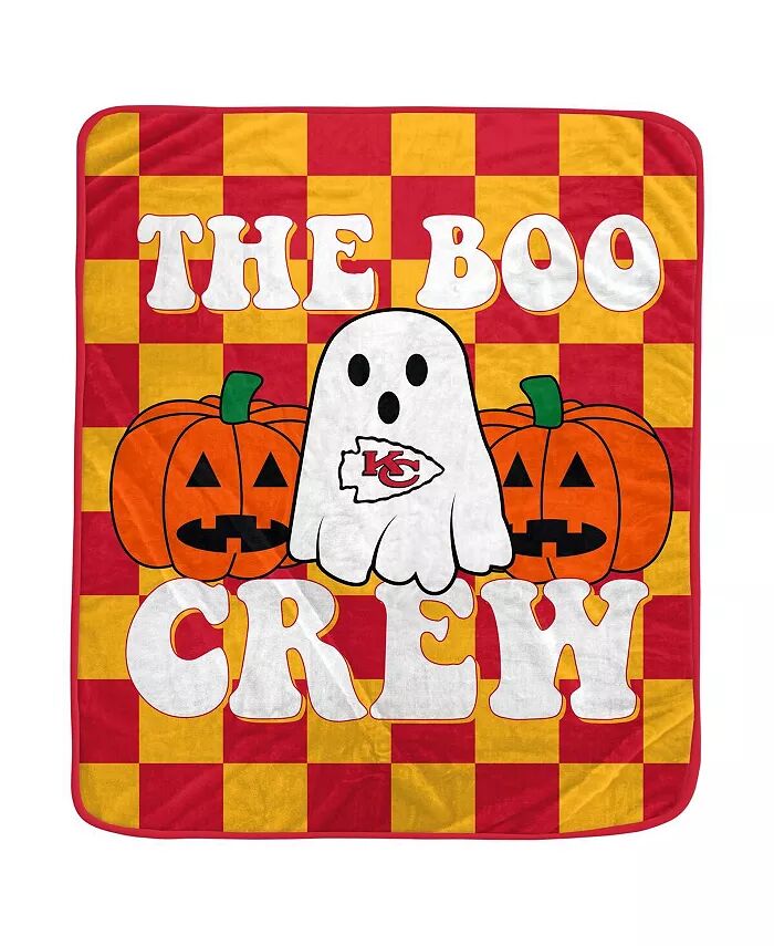 

Фланелевое флисовое одеяло Boo Crew Kansas City Chiefs размером 50 x 60 дюймов Pegasus Home Fashions, мультиколор