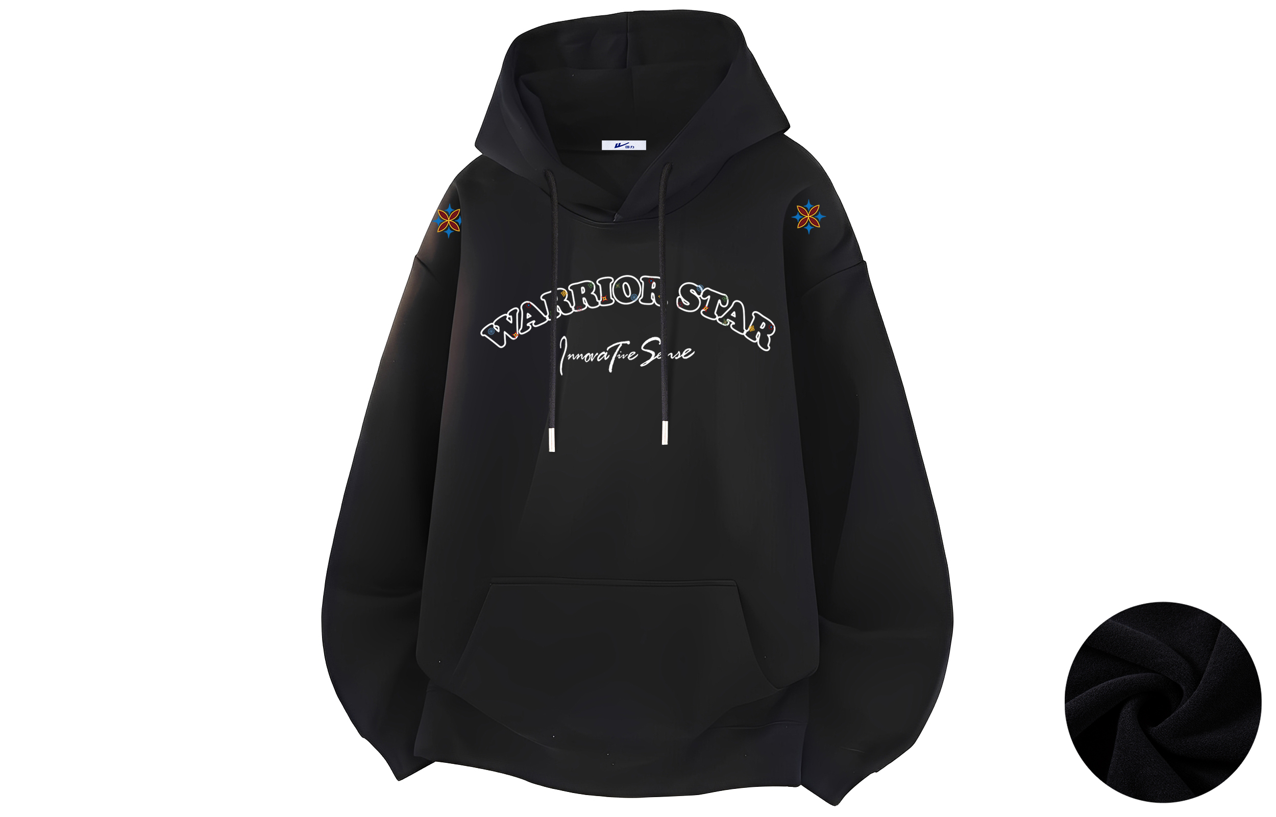 

Толстовка Unisex Hooded Moderate Heavyweight WARRIOR, черный [fleece-lined and thickened]