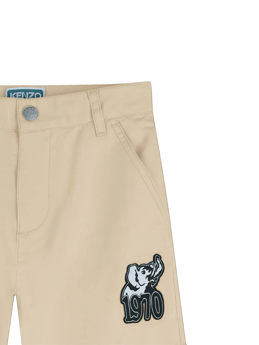 Шорты-карго с аппликацией Kenzo Kids, нейтральный — фото 3