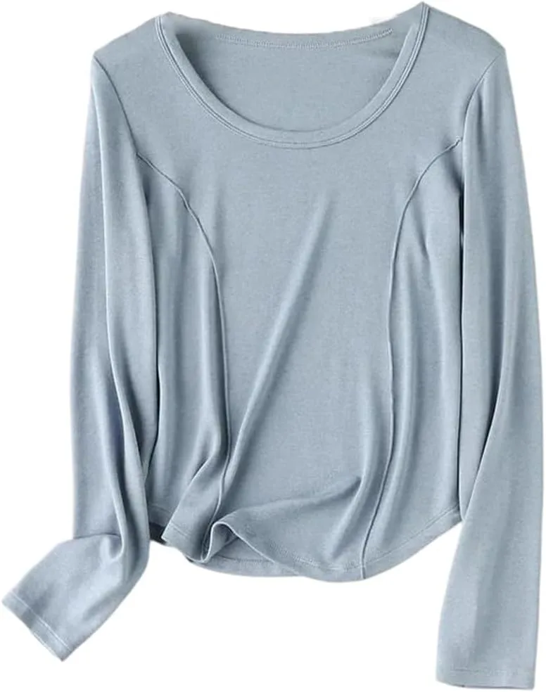 

Женский топ из шерстяной смеси с длинными рукавами и облегающим кроем Mkjuuior