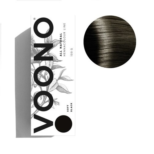 

Хна Voono All Natural Hennacolor Line для волос мягкая черная 100г