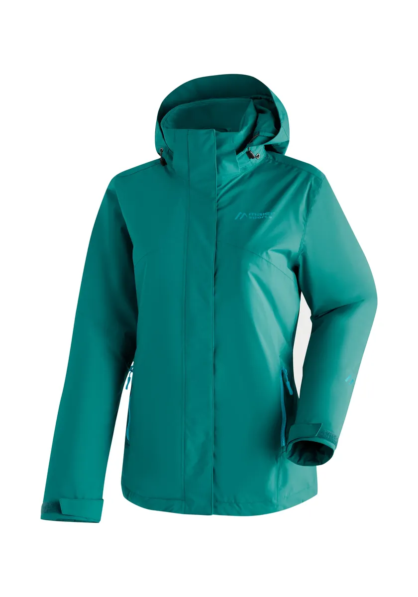 

Спортивная уличная куртка Maier "Metor Therm Rec W", женская походная куртка, дышащая и водонепроницаемая, утепленная дождевик с капюшоном Maier Sports, зеленый