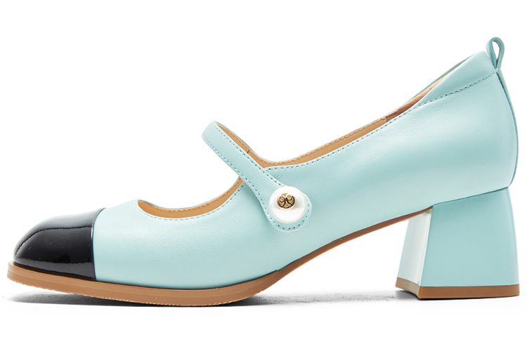 Туфли Мэри Джейн на массивном каблуке для женщин NINE WEST, Mint Black