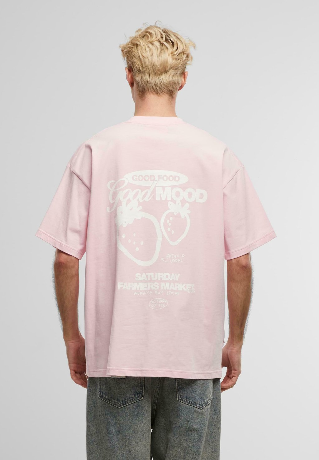 

Футболка с принтом GOOD MOOD Another Cotton Lab, розовый