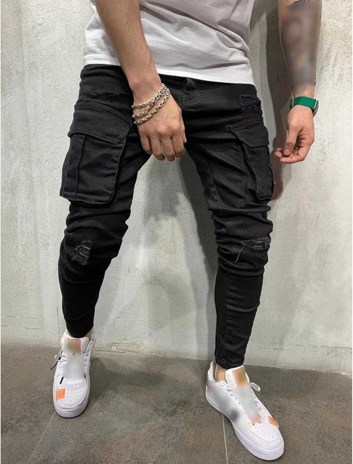 Джинсы спортивные черный — фото 2