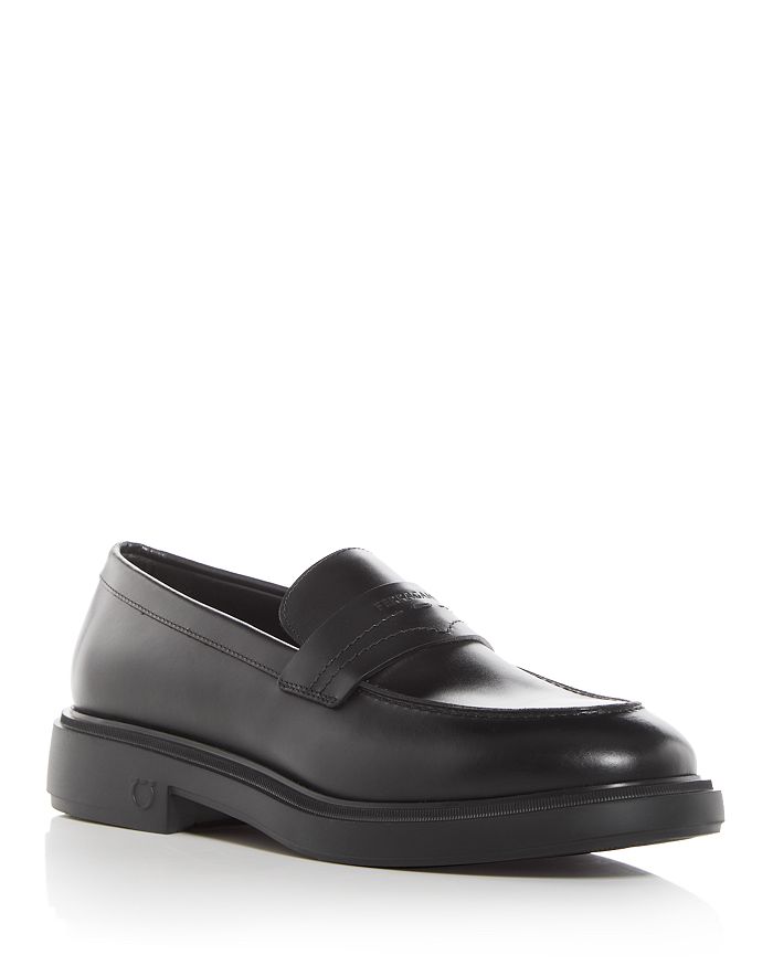 

Мужские кожаные пенни-лоферы Caligola FERRAGAMO, черный