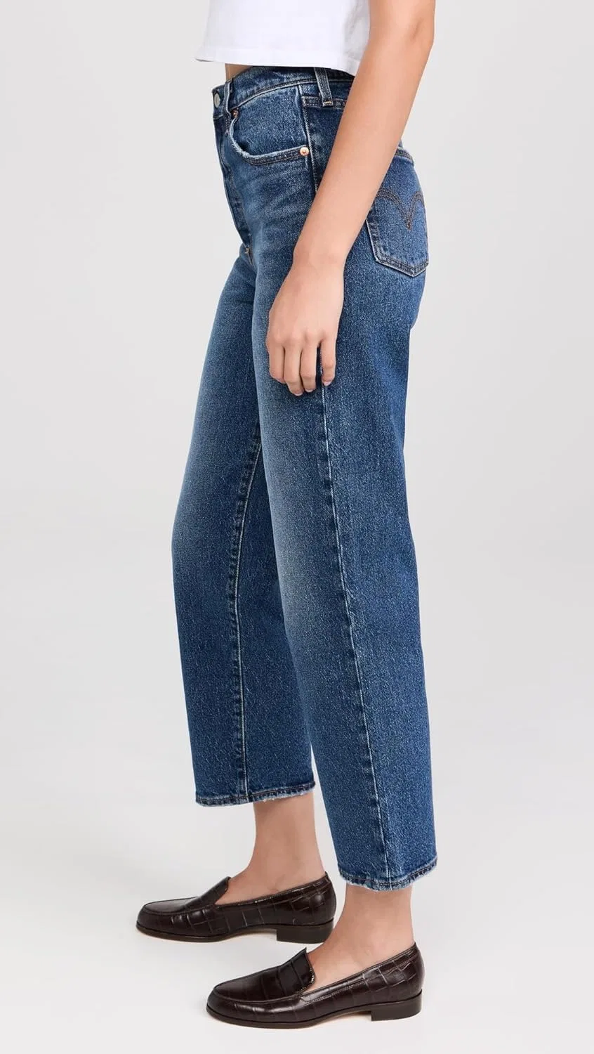 Женские джинсы Levi's Ribcage Straight Ankle, насыщенный синий — фото 4