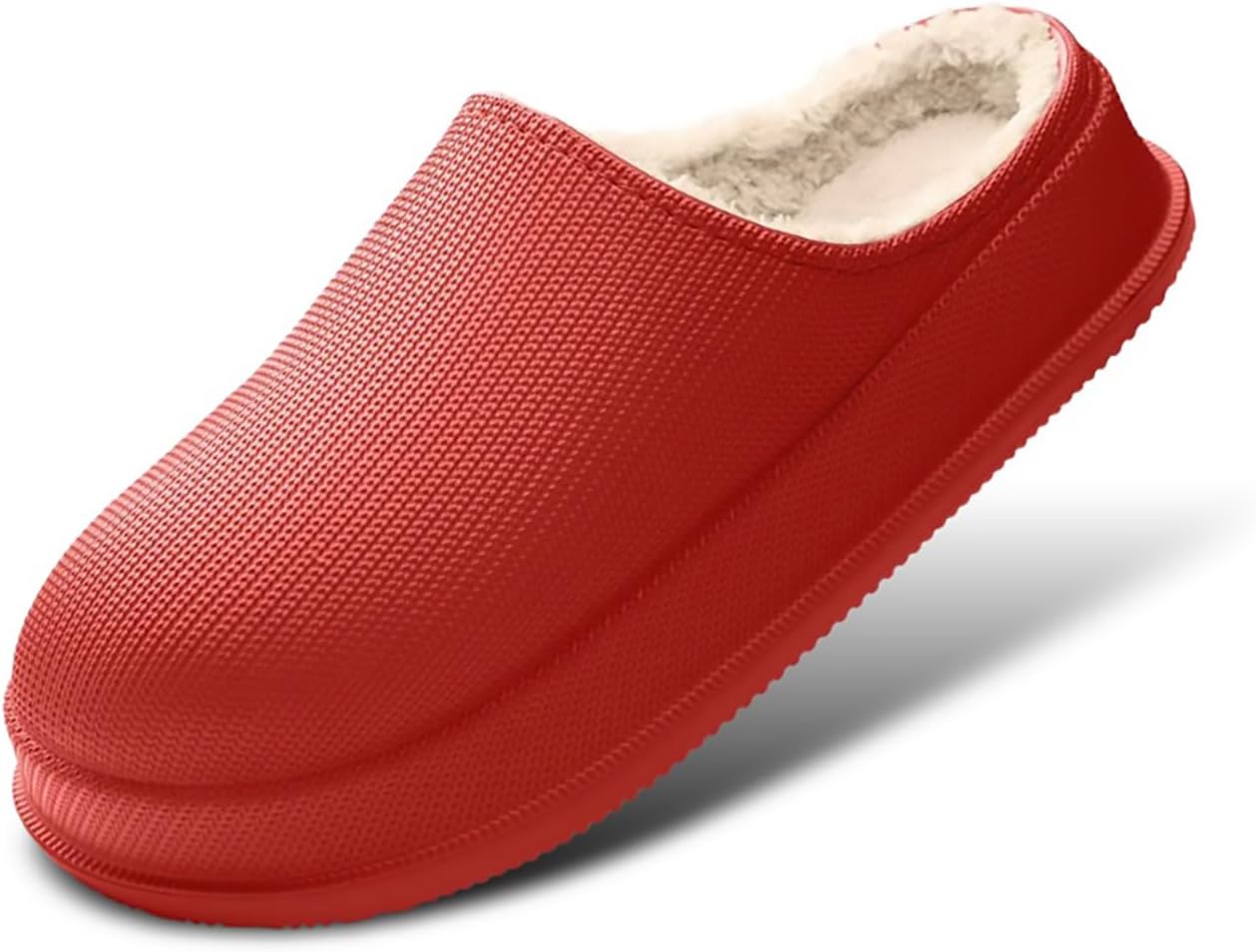 

Ортопедические тапочки PGFEK с широкой носовой частью, водонепроницаемые зимние домашние тапочки из ЭВА, мягкая теплая обувь для женщин и мужчин, бордовый