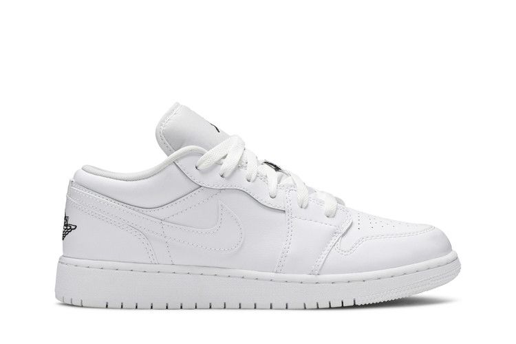 Кроссовки Air Jordan Air Jordan 1 Low GS 'White Black', белый — фото 2