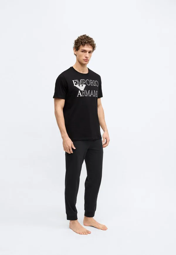 Пижамная футболка с круглым вырезом Emporio Armani, Black — фото 3