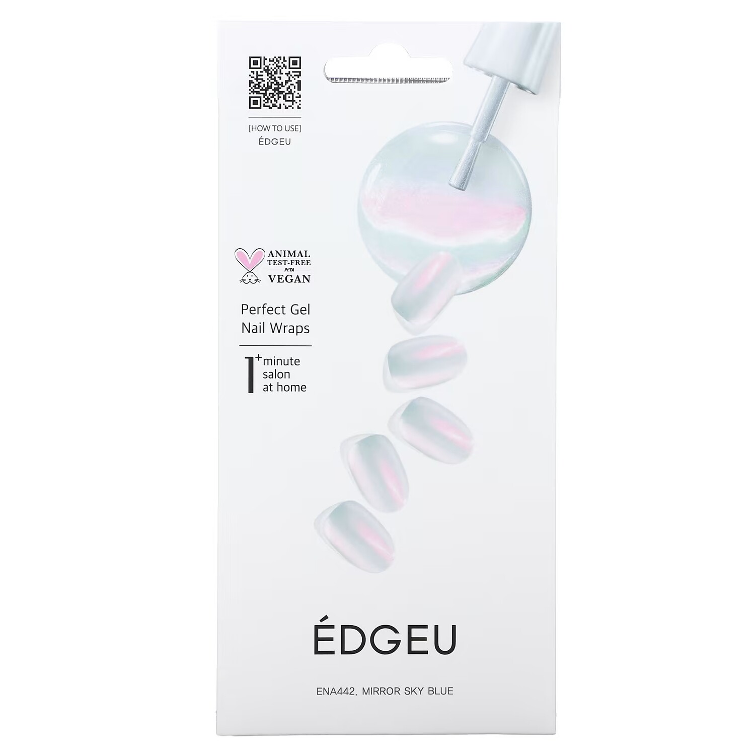 

Гелевые обертывания для ногтей Edgeu Perfect ENA442 Mirror Sky Blue