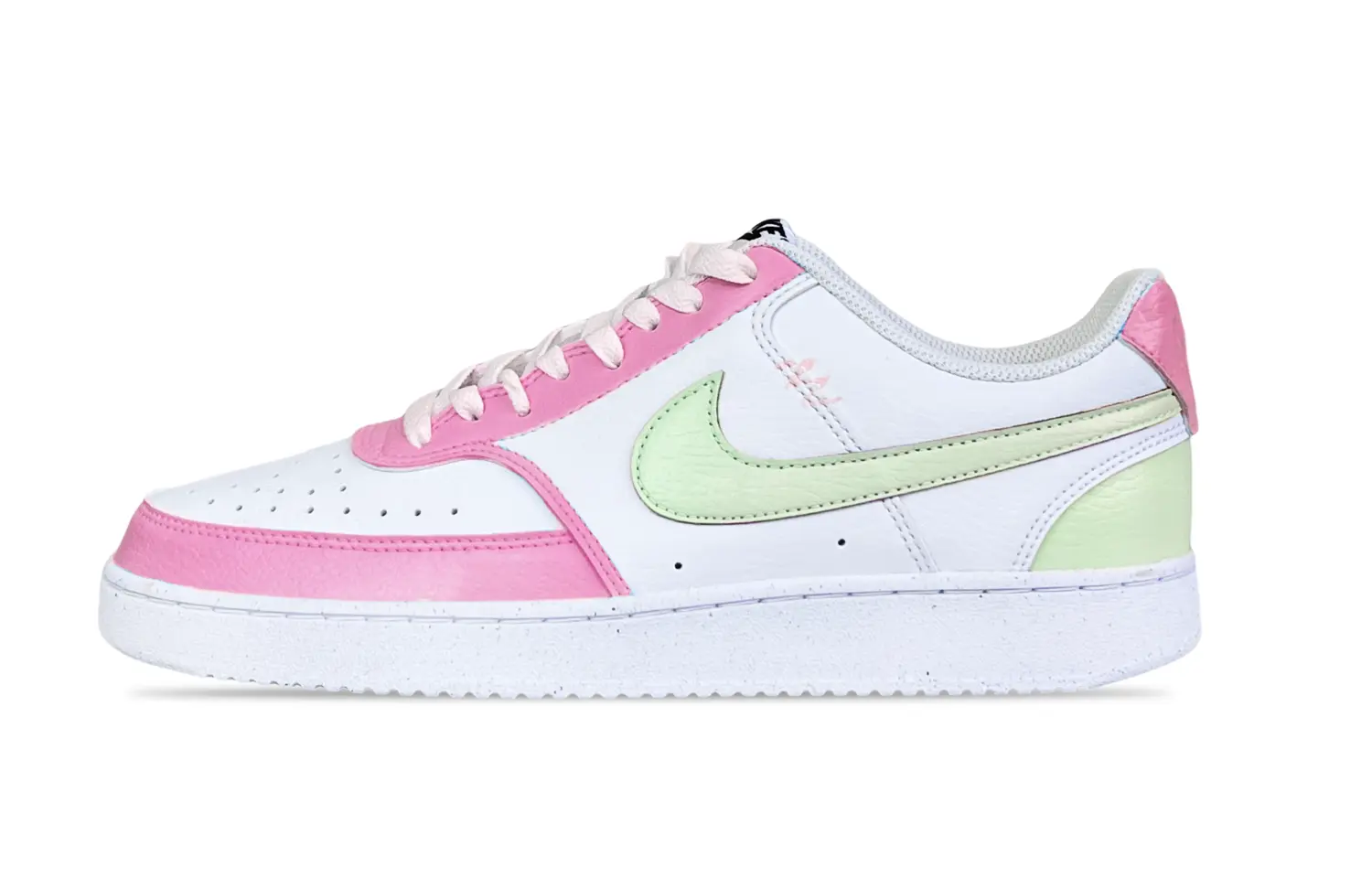 

Кроссовки Nike Court Vision 1 Skateboarding Shoes Men Low-top Green Pink, белый