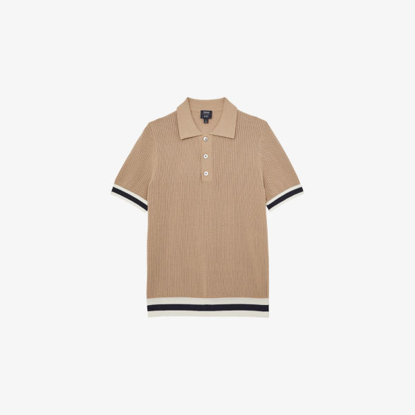

Поло Reiss x Ché Quinn из хлопка, коричневый