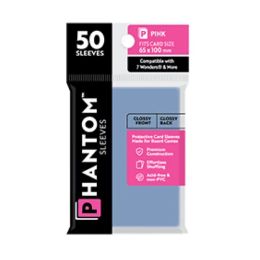 

Матовый/Матовый - Розовый, 65х100мм (50), Phantom Sleeves