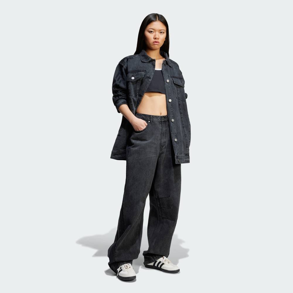 Джинсовые брюки Adilenium Season 3 Banana Fit Washed Denim Adidas, black — фото 3