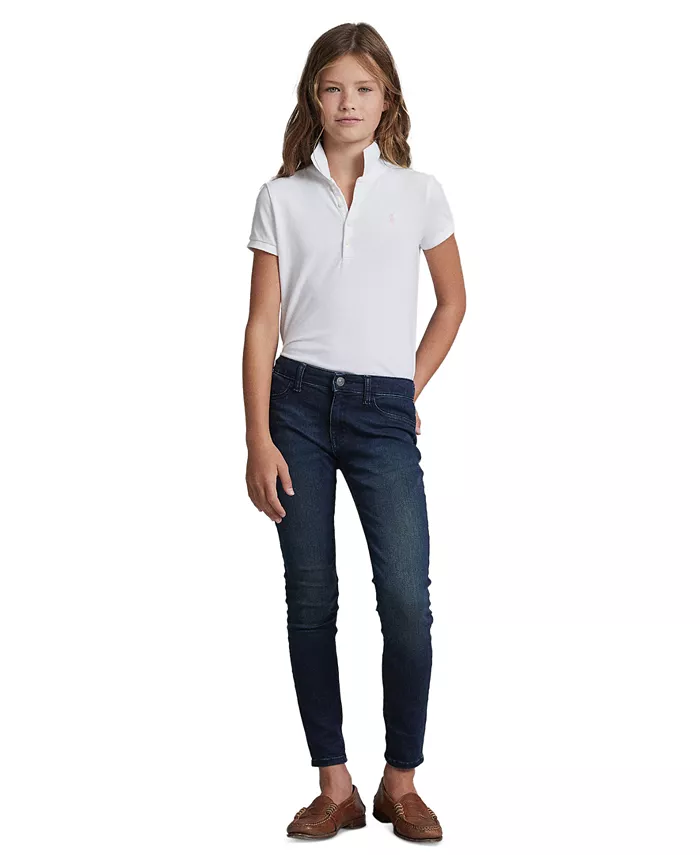 Джинсовые леггинсы Big Girls Aubrie с пятью карманами Polo Ralph Lauren, синий — фото 4