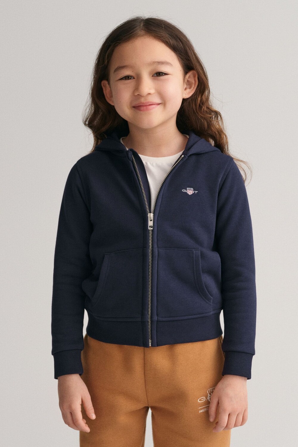 

Толстовка с логотипом и молнией Gant, синий