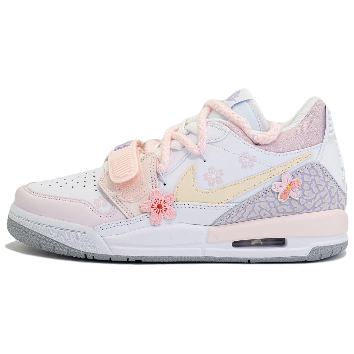

Кроссовки Jordan Legacy 312 Vintage Basketball Shoes Women's Low-top White/Pink/Yellow, розовый