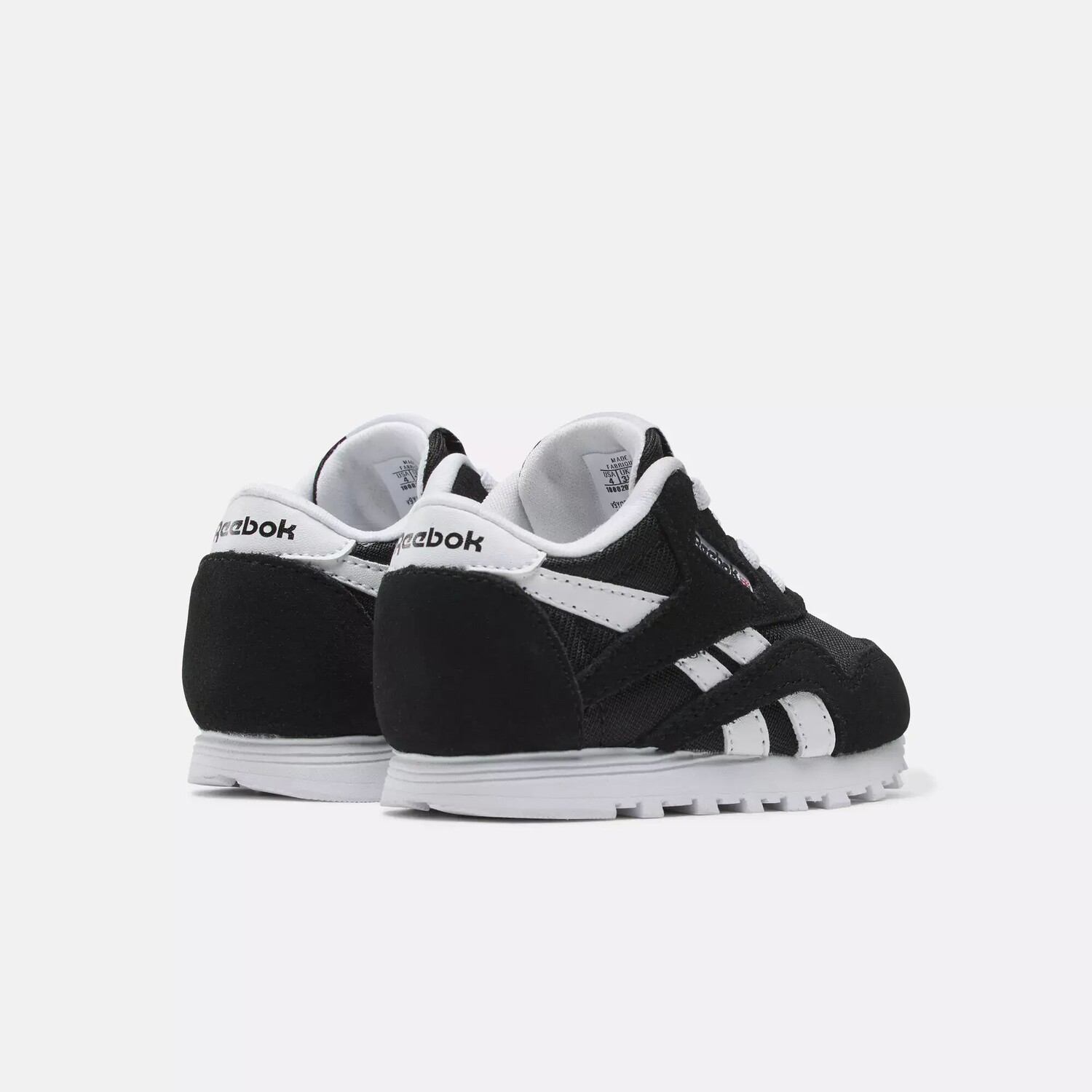 Классические нейлоновые кроссовки Reebok, черно-белый — фото 3