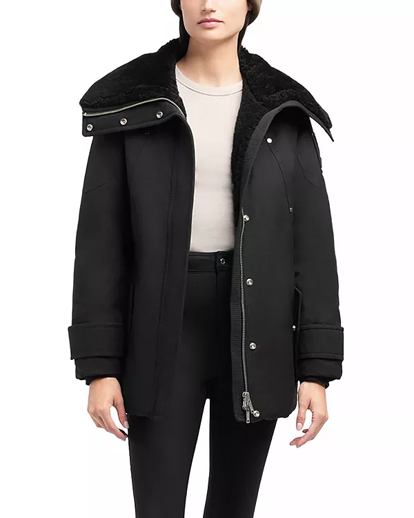 

Пуховая куртка Aurora с отделкой из овчины Moose Knuckles, черный