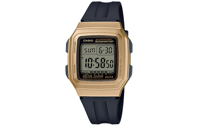 

Мужские молодежные золотые часы 41 мм F-201WAM-9A CASIO