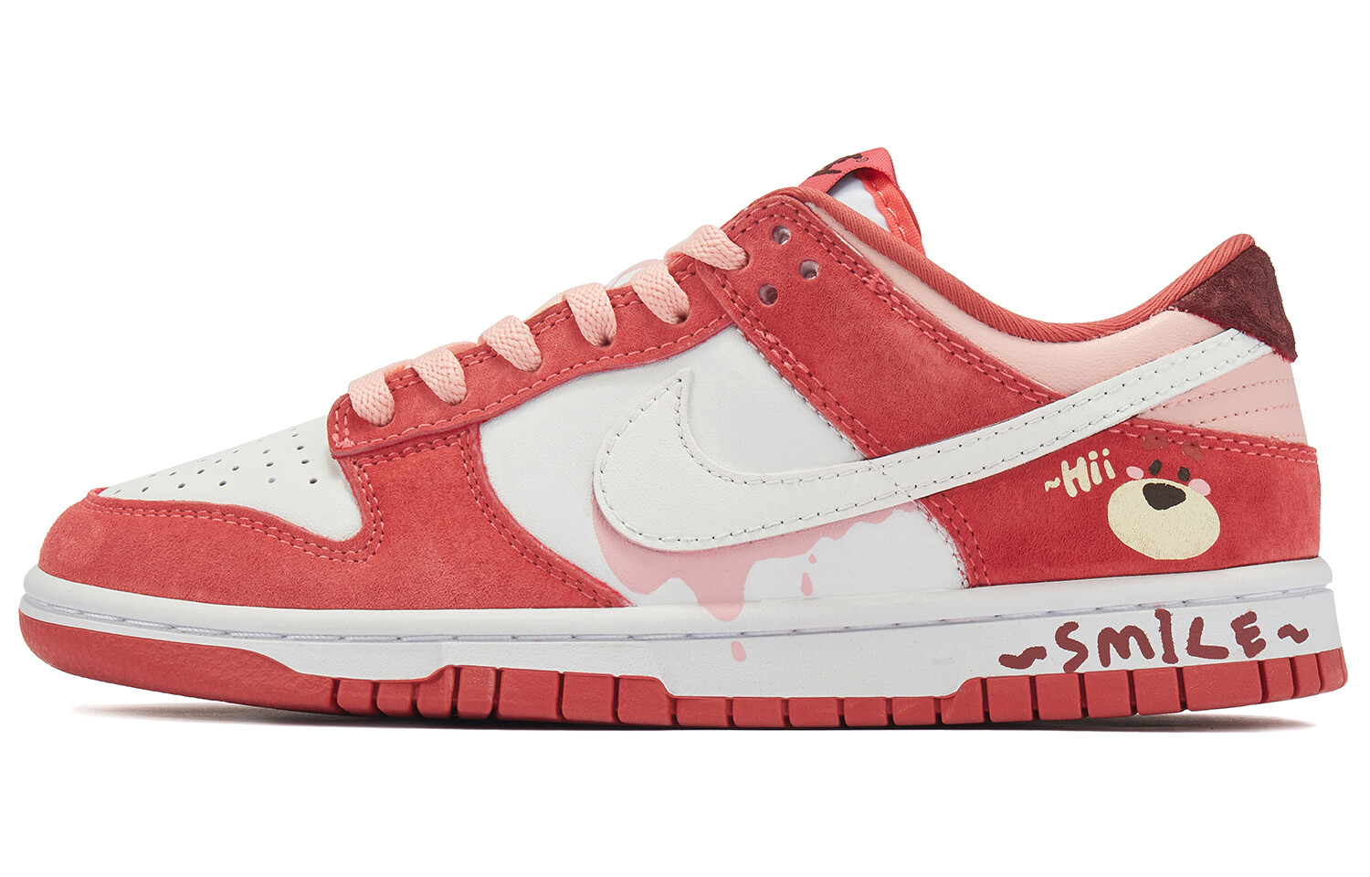 

Кроссовки Nike Dunk Skateboarding Shoes Women's Low-top Pink/white, цвет Rose