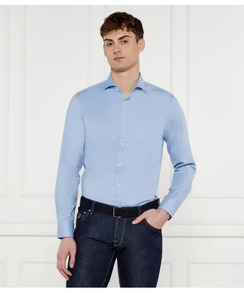 

Рубашка H-hank-spread-c1-222 Slim fit Boss, синий