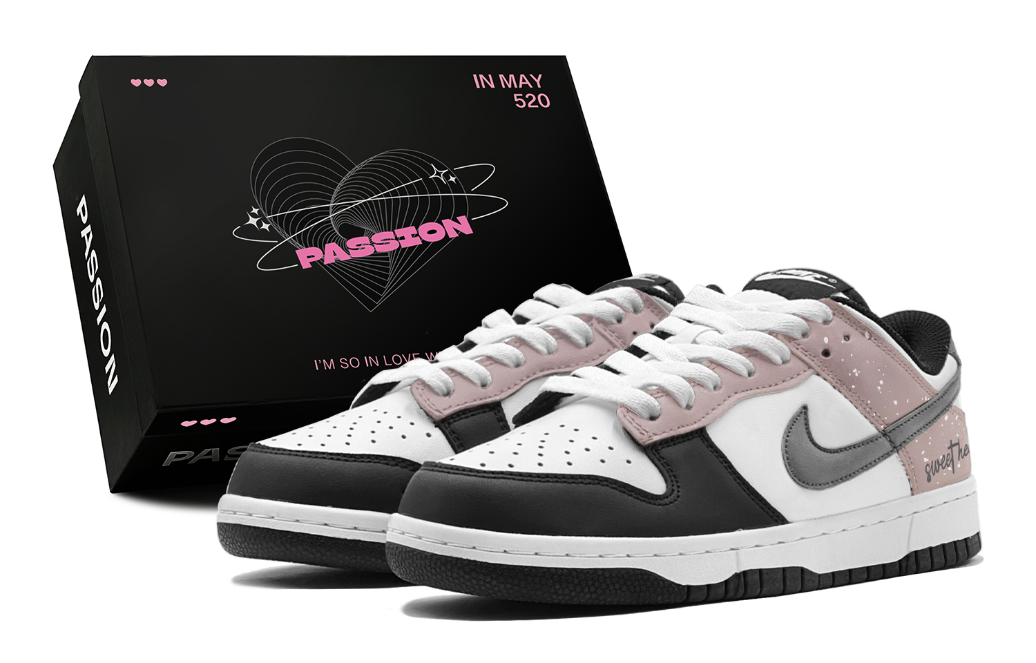 

Nike Детские кроссовки для скейтбординга Dunk Low Top, розовые, для подростков