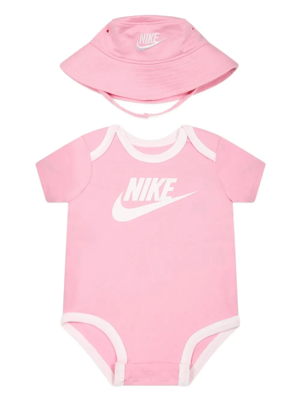 

Комплект боди с логотипом Nike Kids, розовый