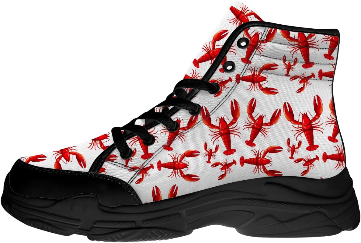 

Мужские и женские кроссовки Lobster на высокой подошве, красные кеды на шнуровке на платформе, подарки для нее и для него Generic