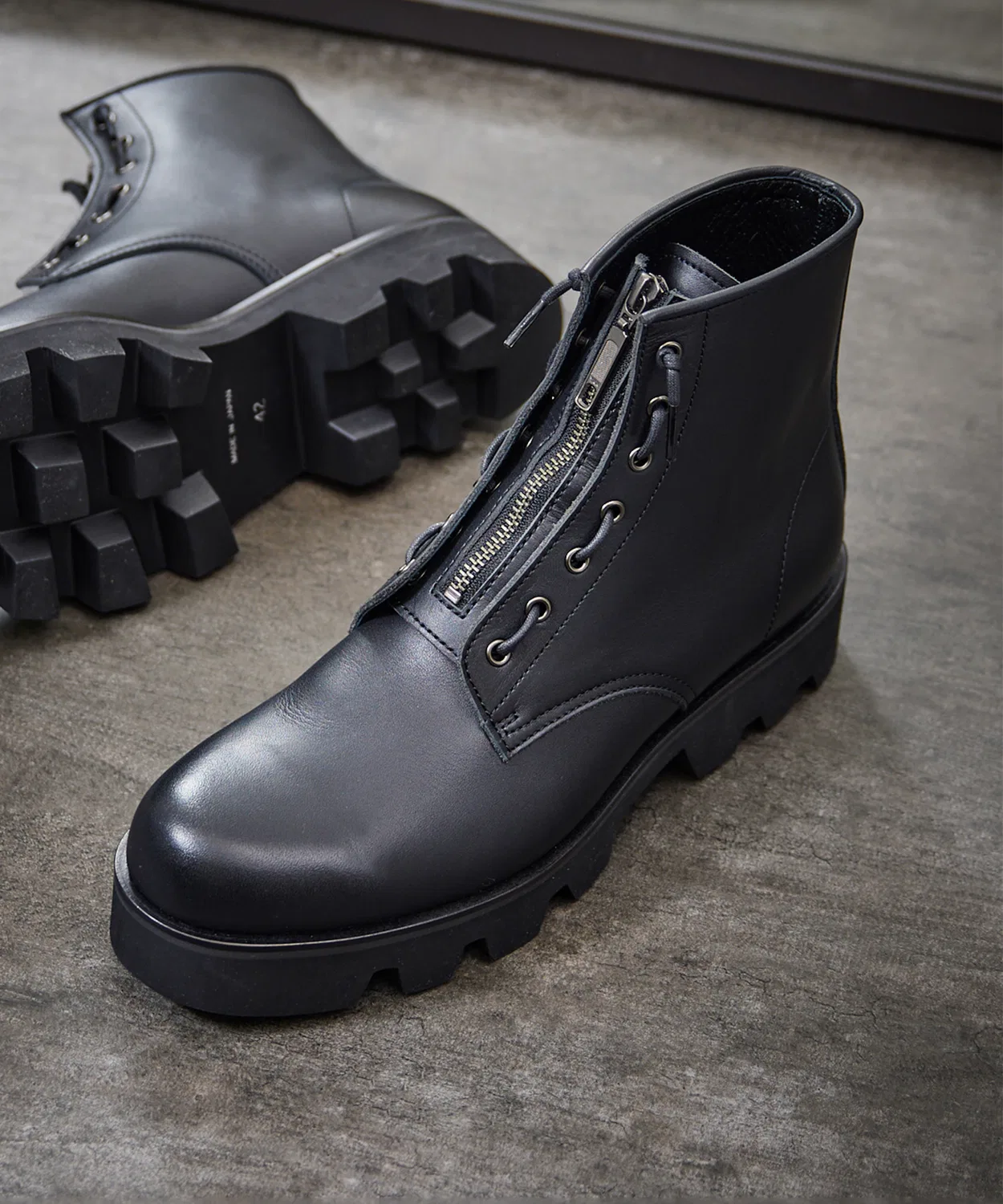 Ботинки 3way Fire Man с массивной подошвой PADRONE чёрные, 40-42