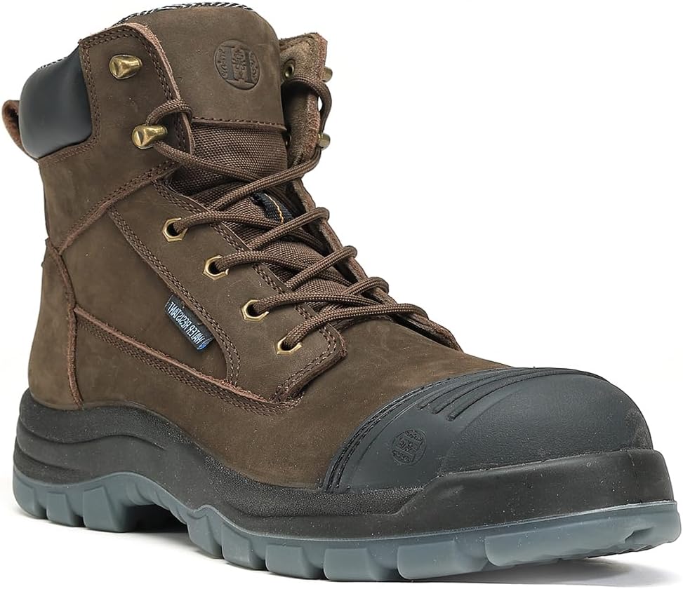 

Мужские ботинки CONRAD EH 6 с мягким/композитным носком, противоскользящие, водонепроницаемые, защитные от проколов, прочные и дышащие, коричневый