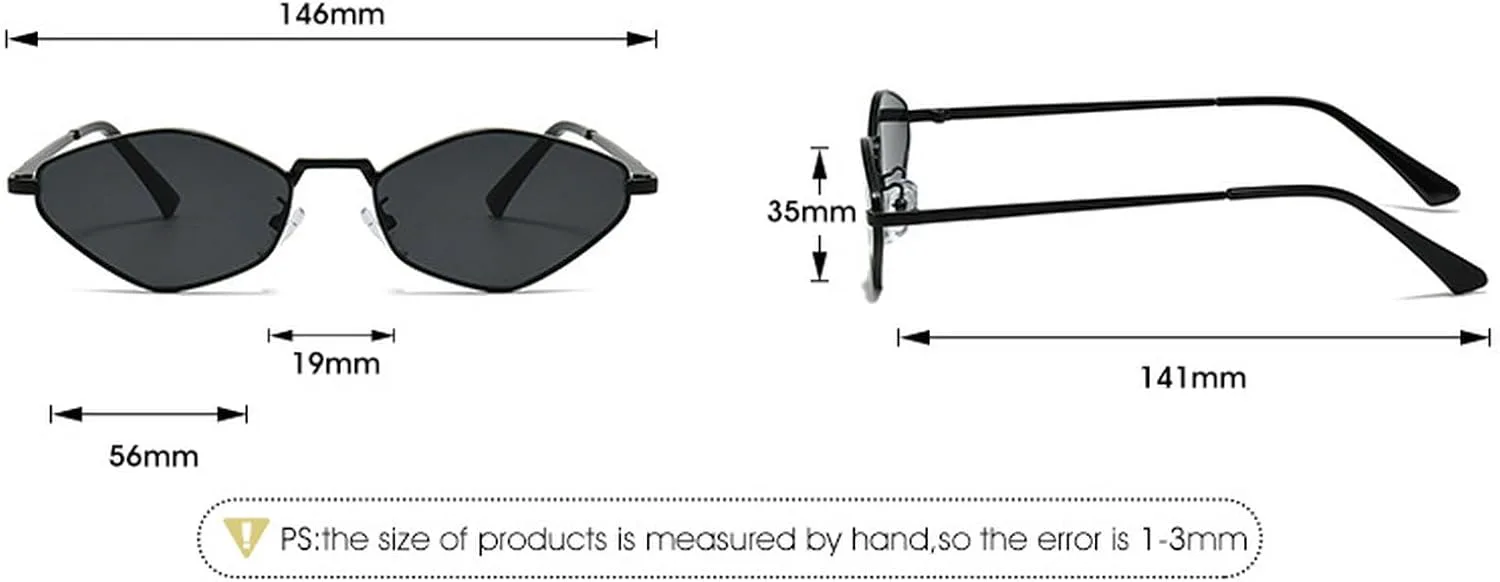 

Женские многоугольные солнцезащитные очки, мужские модные винтажные шестиугольные солнцезащитные очки, уникальная металлическая оправа, панк-очки mincl, Brown