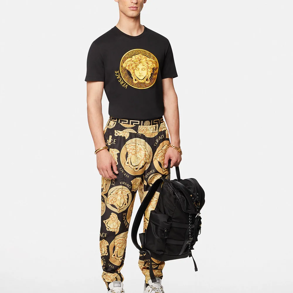 Футболка Medusa Amplified с вышивкой VERSACE, черный — фото 4