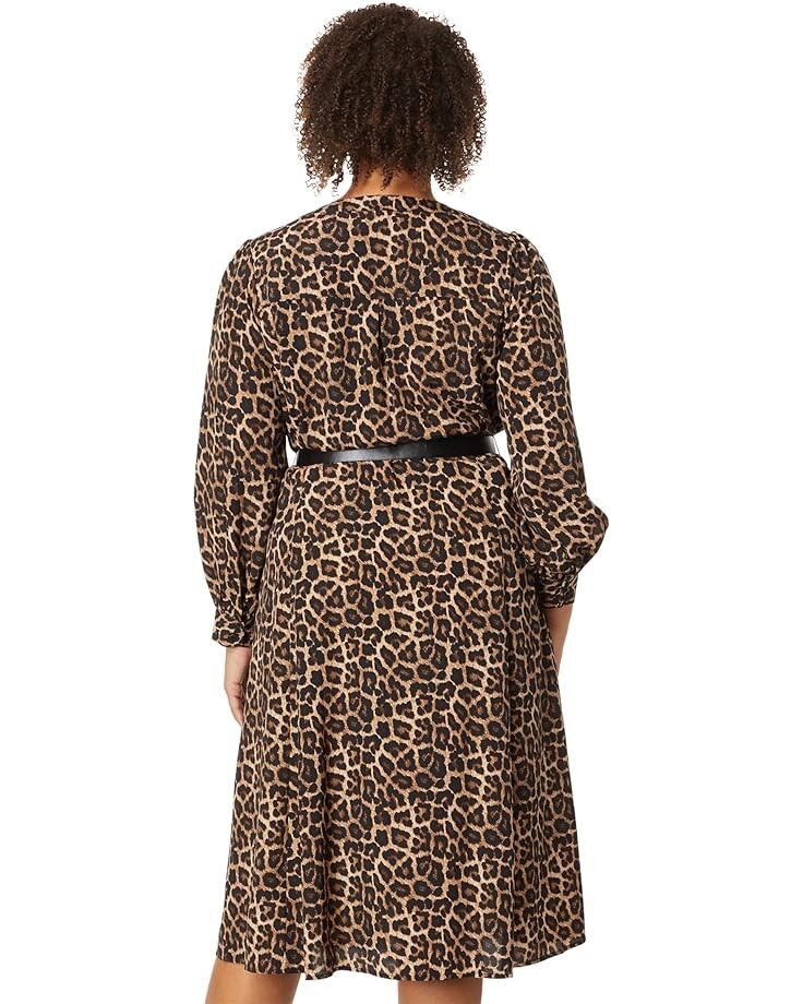 

Платье Michael Kors Plus Size Cheetah Kate Dress, цвет Dark Camel