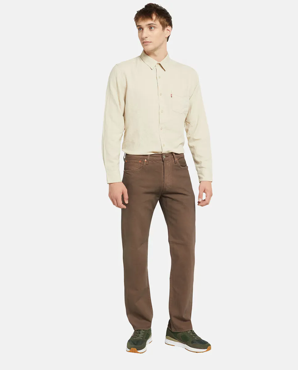 

Мужские джинсы 501 Original Straight из хлопка Levi's, коричневый